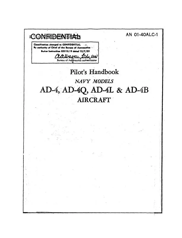 Mcdonnell Douglas Ad-4 Series 1953 Pilot's Handbook (01-40Alc-1) 1