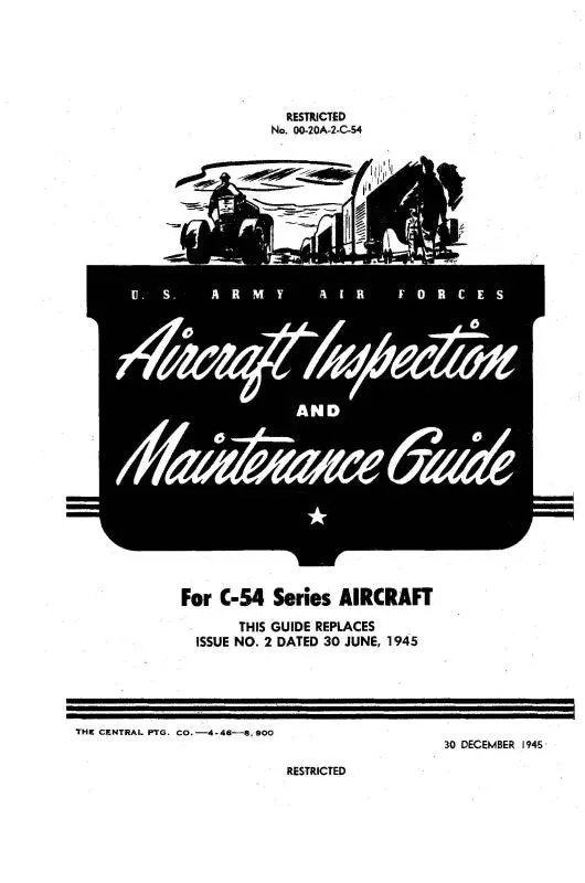 Mcdonnell Douglas C-54 1945 Aircraft Inspection & Maintenance Guide (00-20A-2-C-54) 1