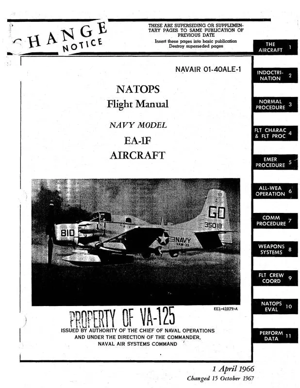 Mcdonnell Douglas Ea-1F 1966 Flight Manual (01-40Ale-1) 1