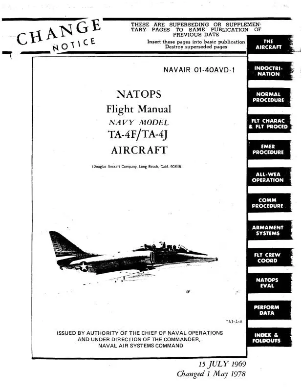 Mcdonnell Douglas Ta-4F-Ta-4J 1969 Flight Manual (01-40Avd-1) 1