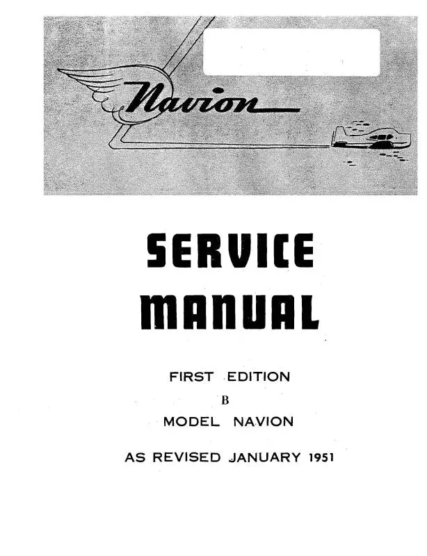 Navion Model B Navion 1951 Maintenance Manual (Nvb-51-M-C) 1