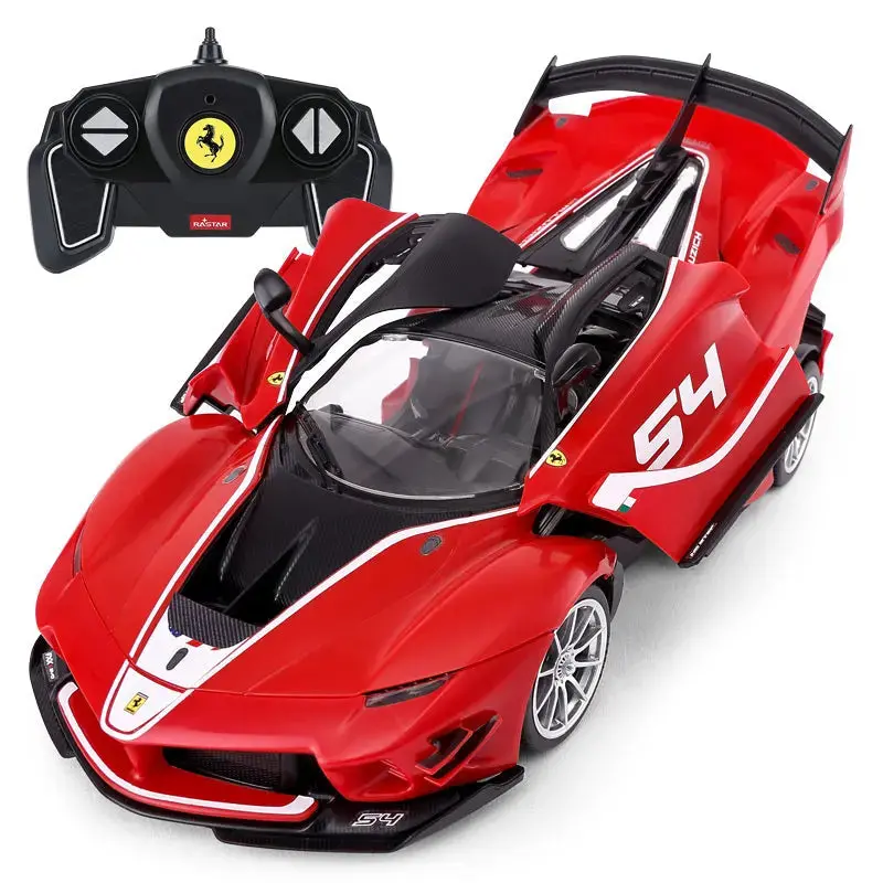 【Building Kit】Rastar 1/18 Ferrari Fxxk Evo Diy Building Kit With Remote Control, 92Pcs 1