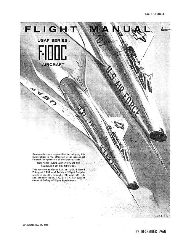 North American F-100C 1960 Flight Manual (1F-100C-1) 1