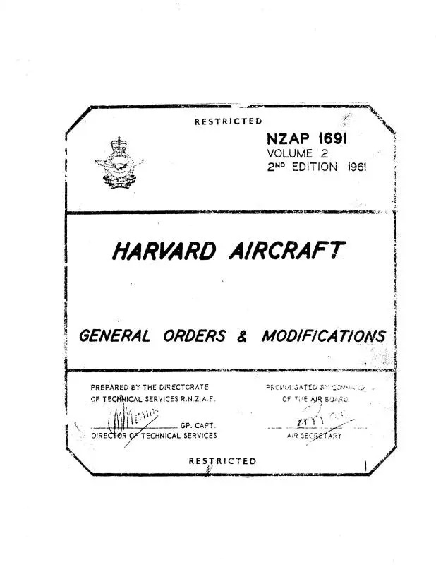 North American Harvard Aircraft 1961 Vol. 2 General Orders & Modifications (Naharvard61modc) 1