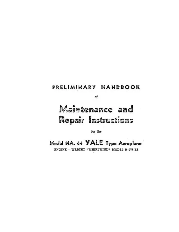 North American Na-64 Yale Maintenance Manual (Na64-M-C) 1