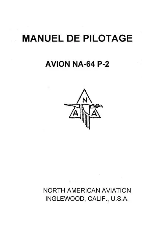 North American Avion Na-64 P-2 Pilot's Manual (Na64p2-Poh) 1