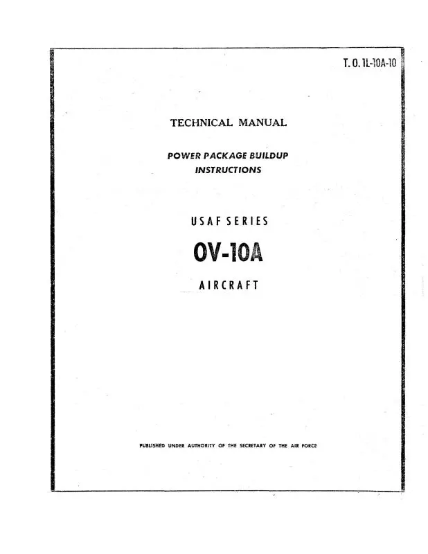 North American Ov-10A Series Technical Manual (1L-10A-10) 1