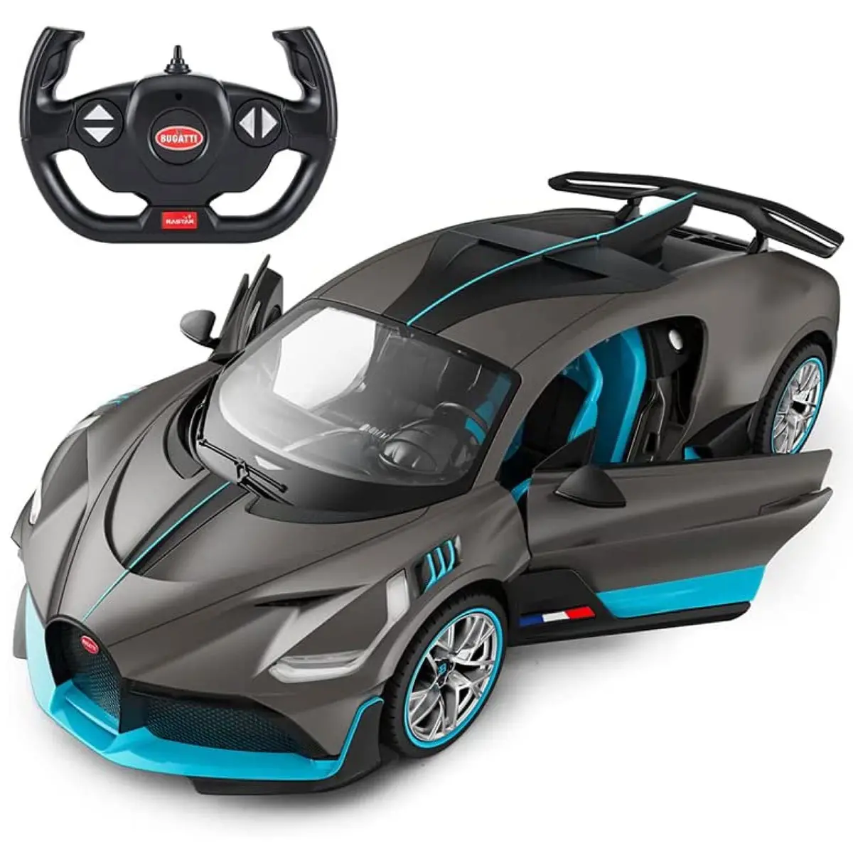 Bugatti Divo Rc Car 1/14 Scale Licensed Remote Control Toy Car With Open Doors And Working Lights By Rastar 1