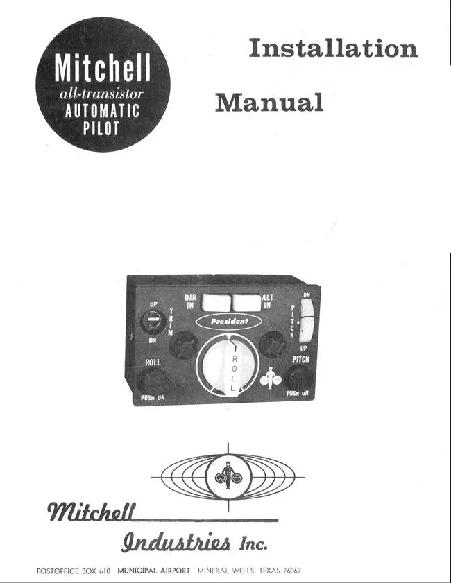 Mitchell Automatic Pilot Piper Apache-Aztec Ak114 Installation Manual (Bulletin #190) 1