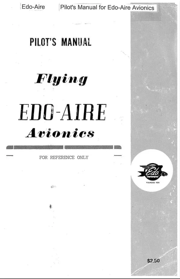 Edo-Aire Avionics Pilot's Manual (3770015) 1