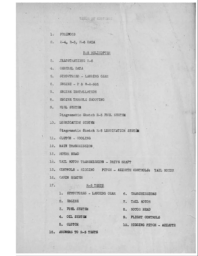 Sikorsky Service School R-4, R-5, R-6 Helicopter Data Manual 1