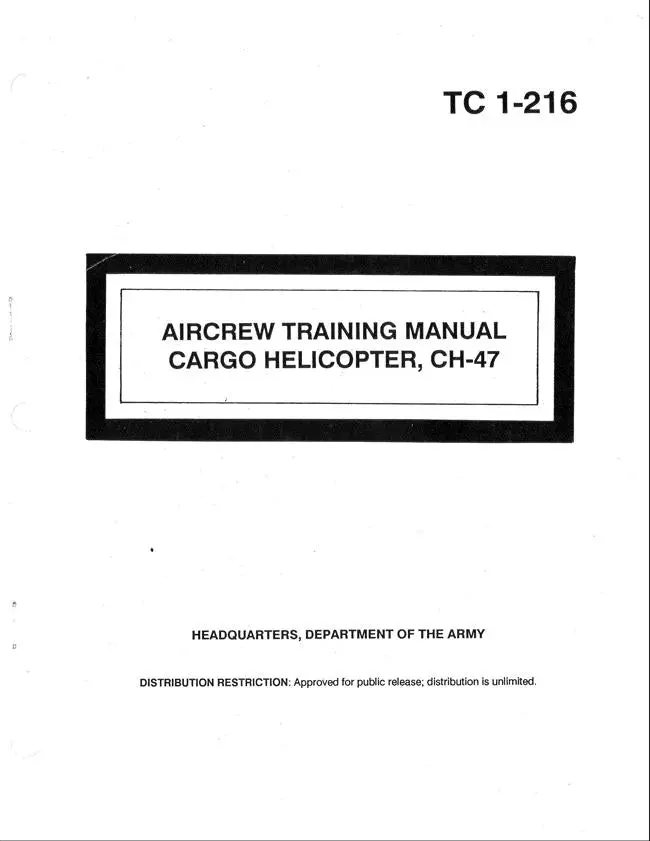 Aircrew Training Manual Cargo Helicopter Ch-47 (Tc 1-216) 1