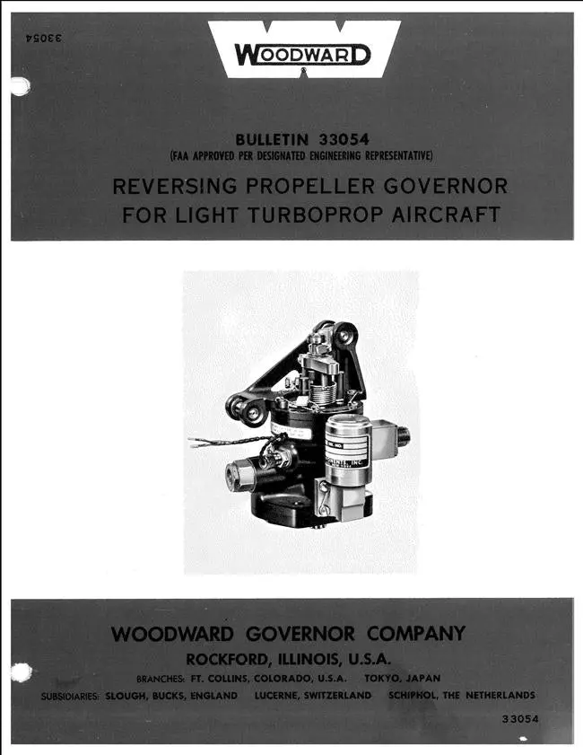 Woodward Reversing Propeller Governor For Light Turboprop Aircraft (33054) 1
