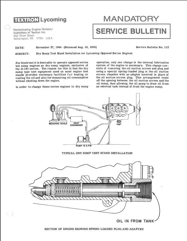 Lycoming Service Bulletins - 2 Vols. 1
