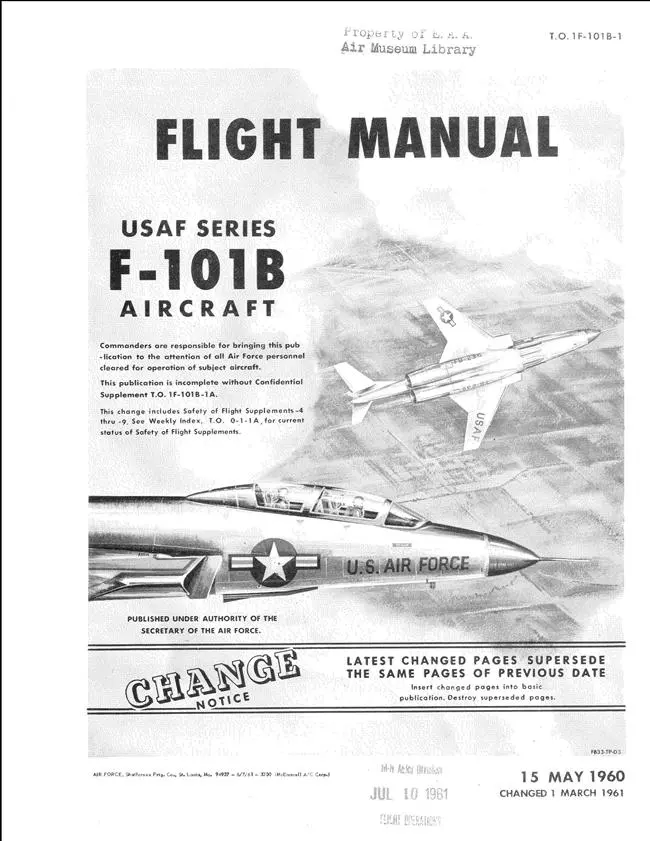 Mcdonnell Usaf Series F-101B Flight Manual (T.O. 1F-101B-1) 1