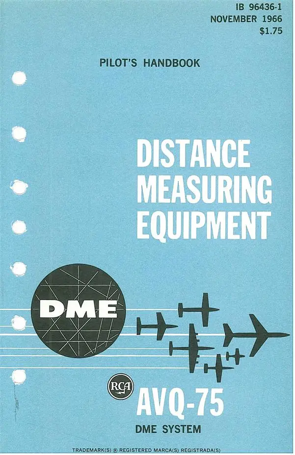 Rca Avq-75 Distance Measuring Equipment Pilot's Handbook 1