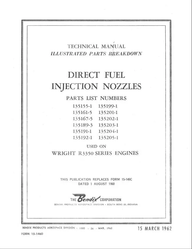 Bendix Direct Fuel Injection Nozzles Illustrated Parts Manual 1