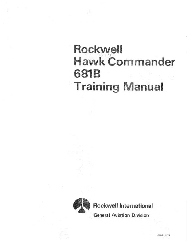 Rockwell Hawk Commander 681B Training Manual 1