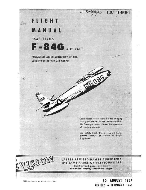 Republic Aviation F-84G 1957 Flight Manual (1F-84G-1) 1