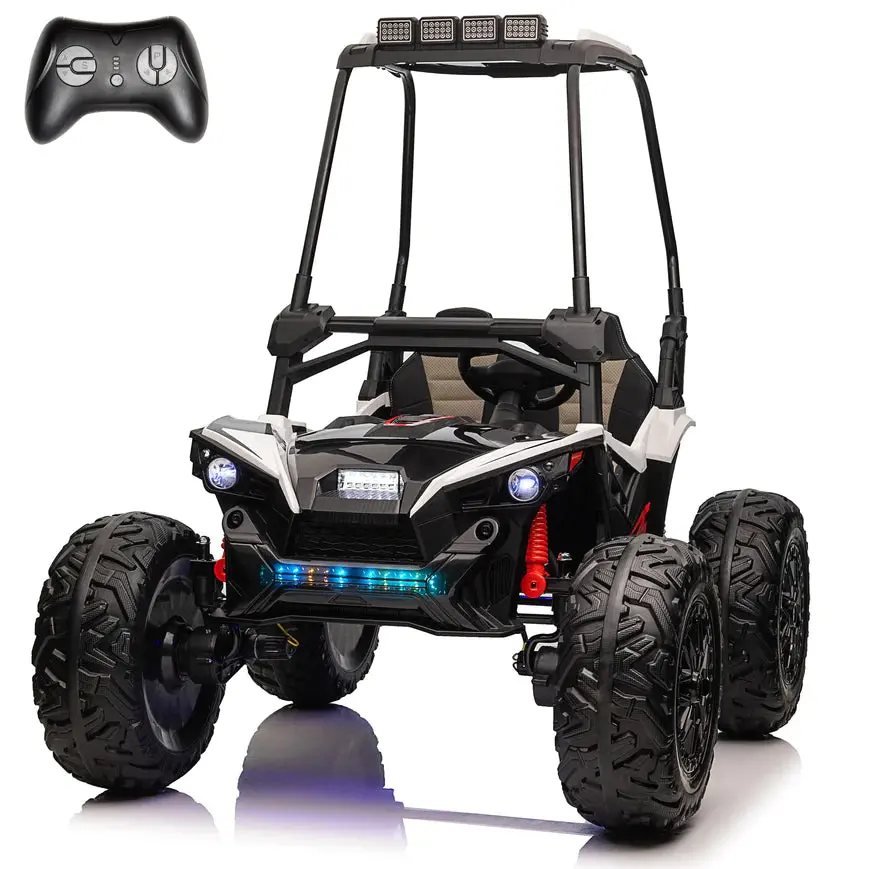 Utv With Removable Canopy, Remote Control And Colorful Lights 2 Seater 24V 2