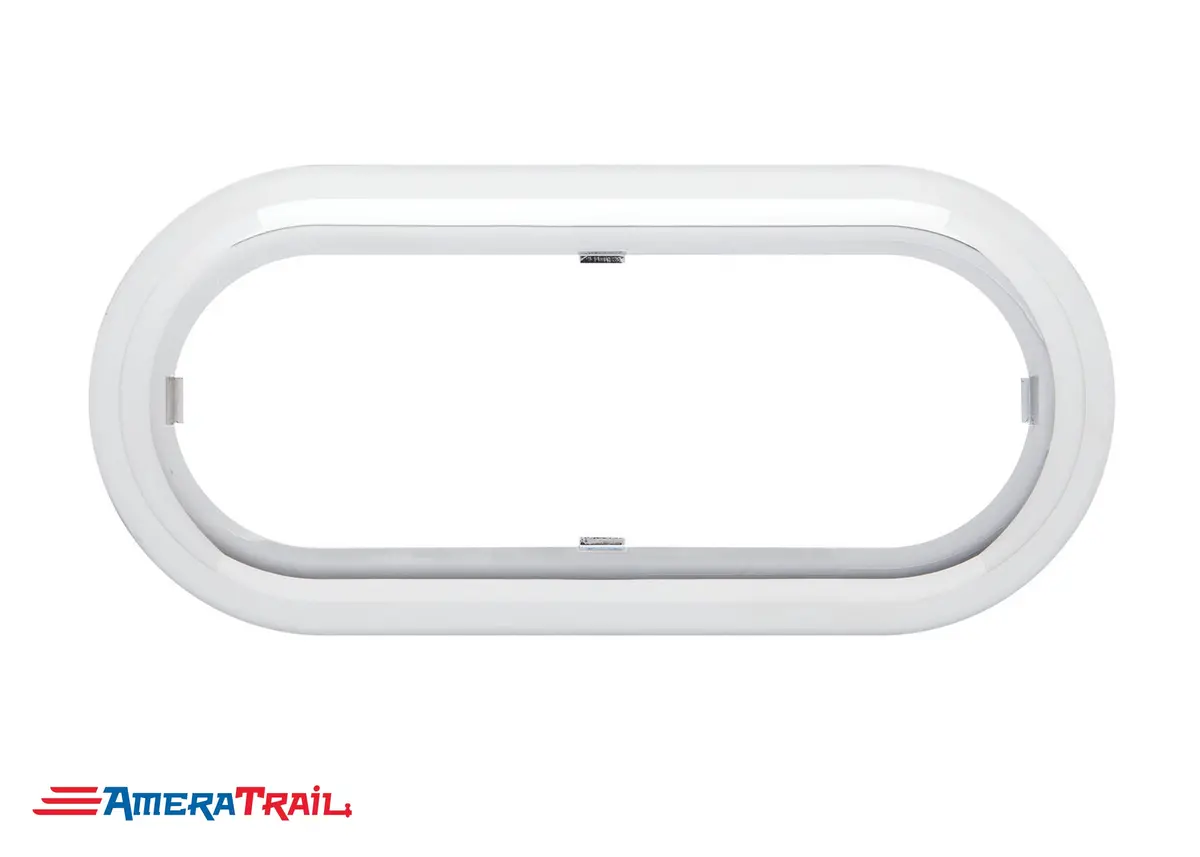 Chrome Bezel Light Grommet For Surface Mount 6" Oval Lights - Optronics 1