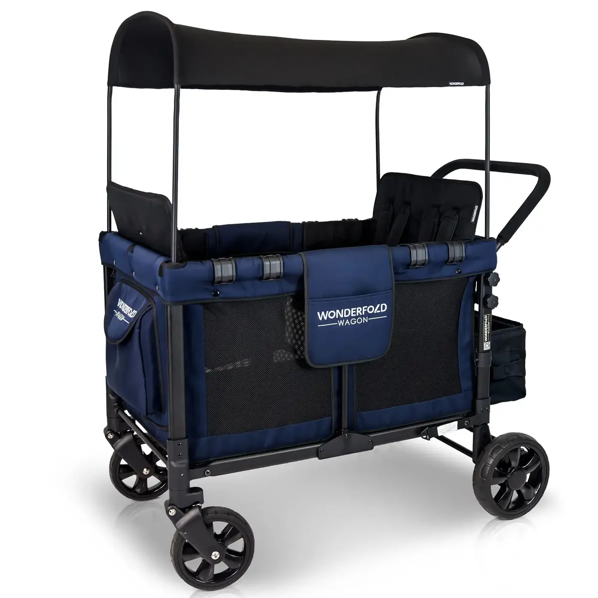 W4 Original Multifunctional Quad Stroller Wagon (4 Seater) Noble Navy - Wonderfold 1