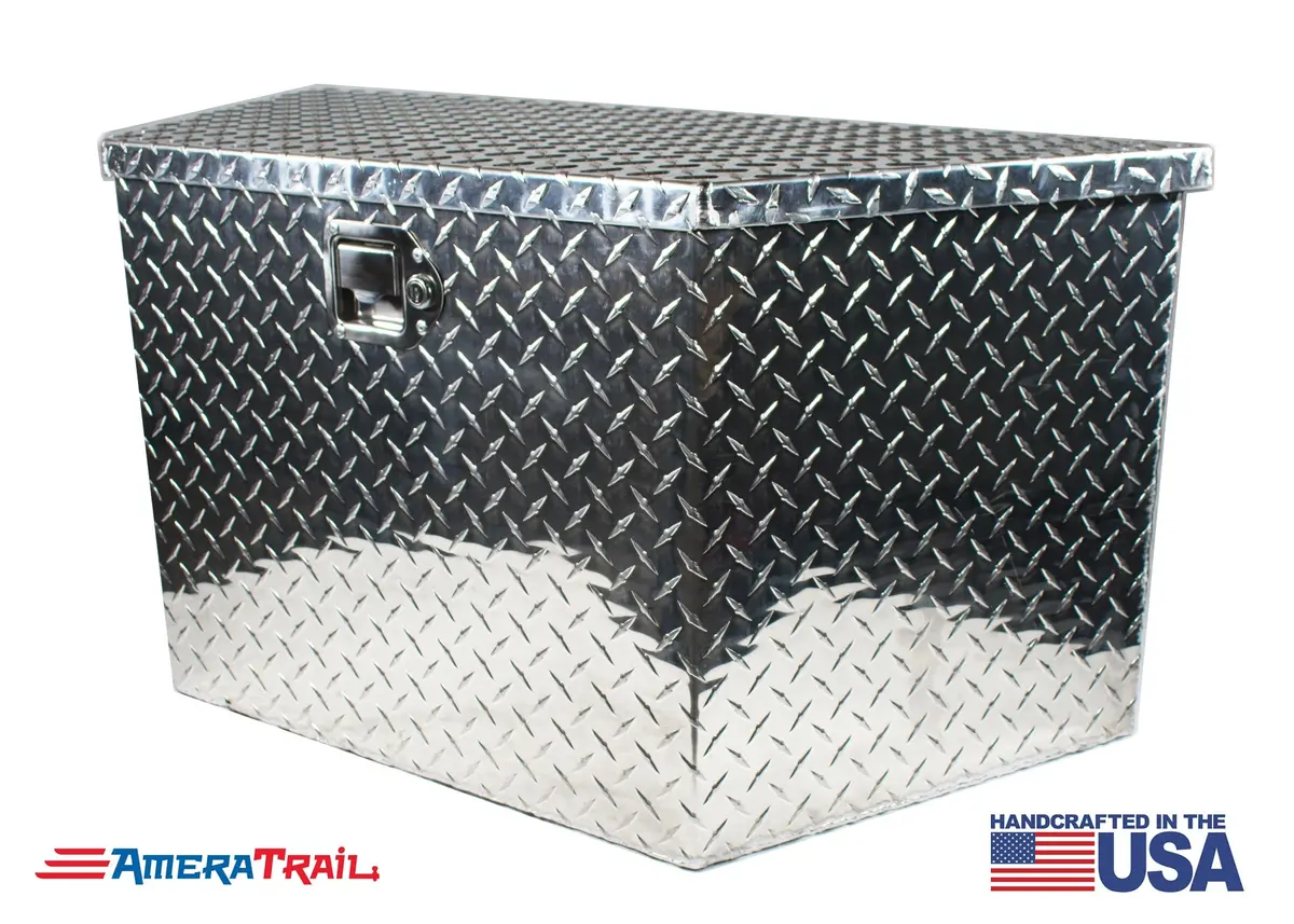A Frame Diamond Plate Toolbox, Weather Tight W/ Locking Latch - Rds 1