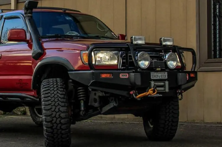 Arb 3423040B Toyota Tacoma 1995-2004 Deluxe Front Bumper Winch Ready With Grille Guard Integrit Textured Black Powder Coat Finish 1