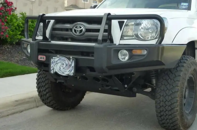 Arb 3423130B Toyota Tacoma 2005-2011 Deluxe Front Bumper Winch Ready With Grille Guard, Black Powder Coat Finish 1