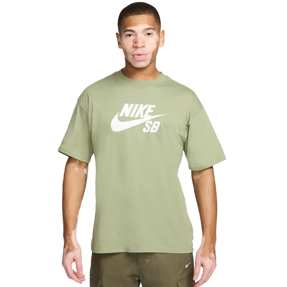 Nike Sb Tee Logo Hbr Oil Green 1