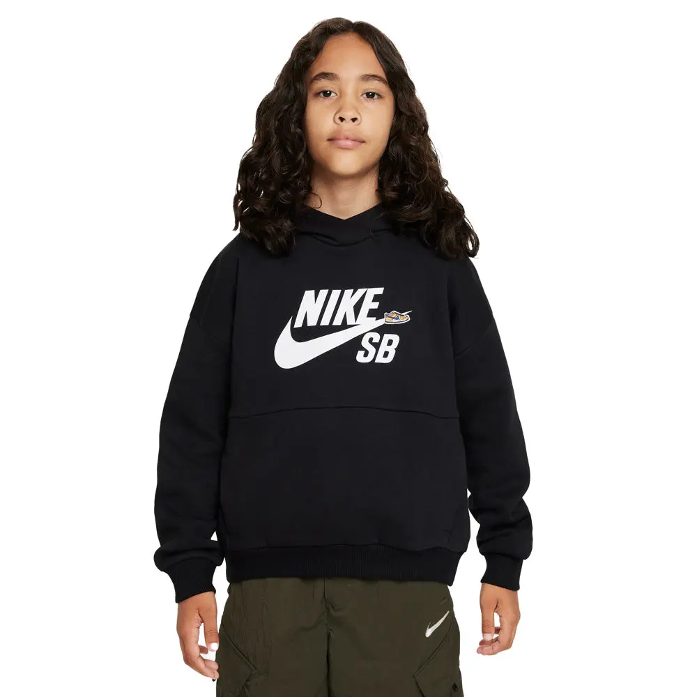 Nike Sb Big Kid's Icon Fleece Black/White 1