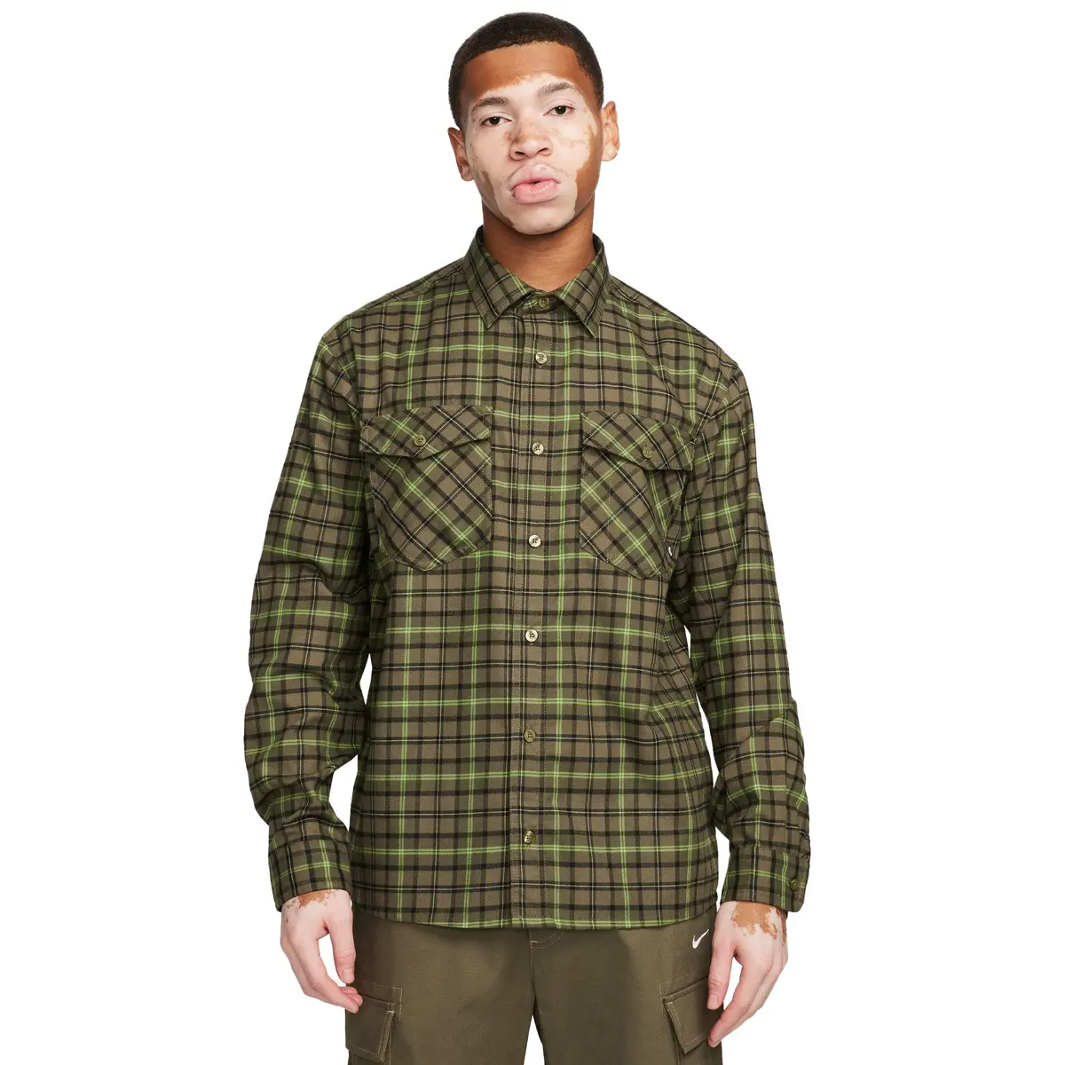 Nike Sb Flannel Shirt Medium Olive/Cargo Khaki 1