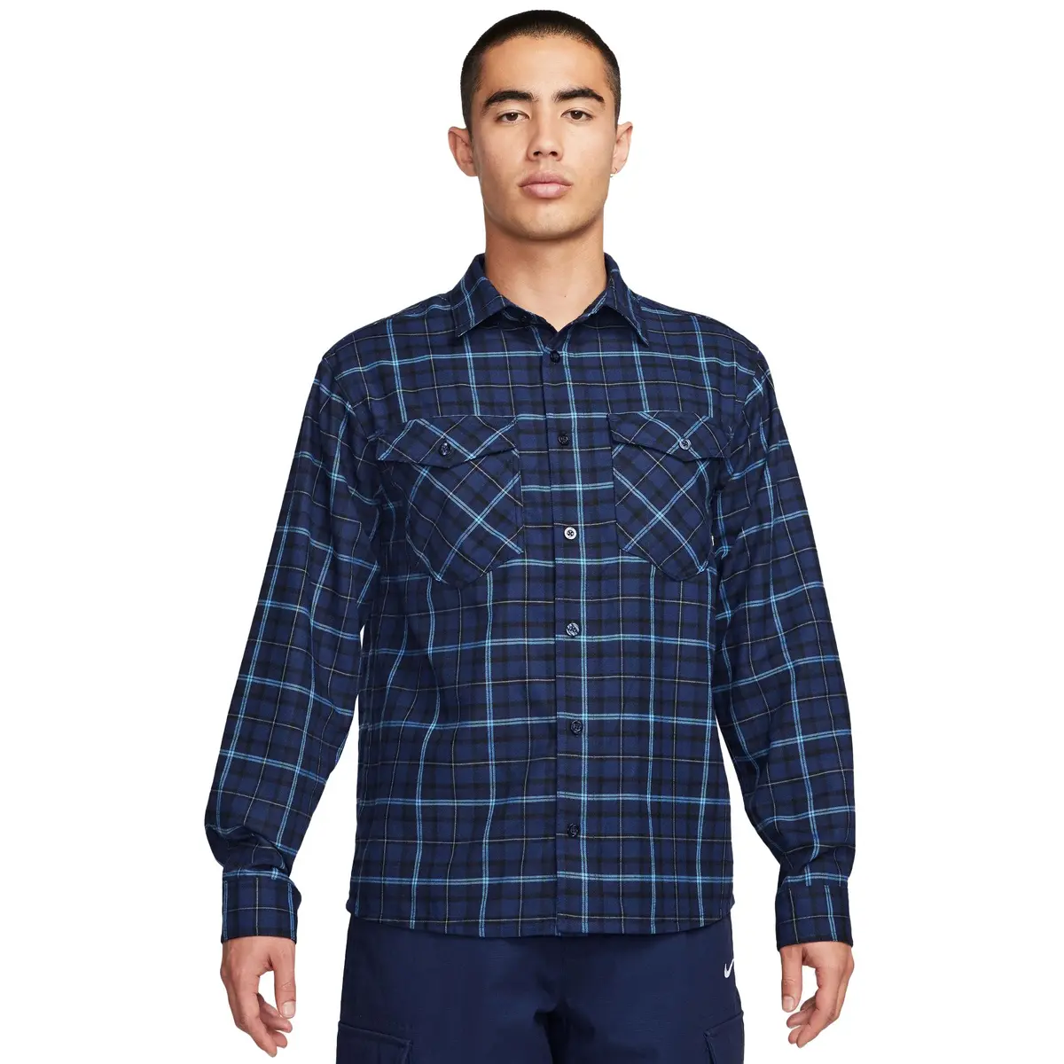 Nike Sb Flannel Shirt Midnight Navy 1