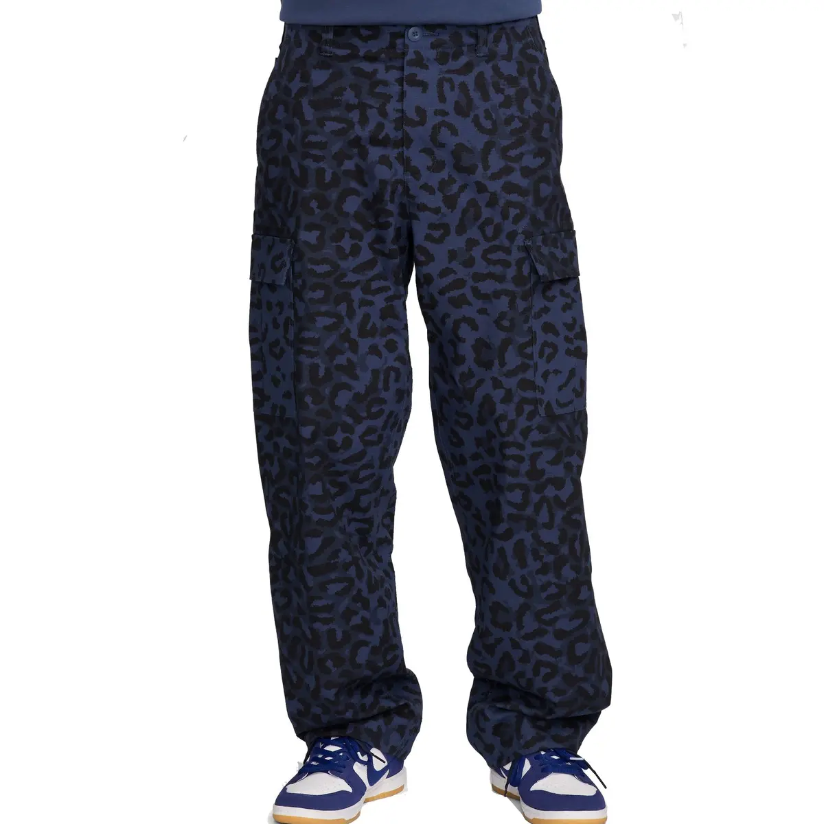 Nike Sb Kearny Cargo Pant Midnight Navy Aop Animal Print 1