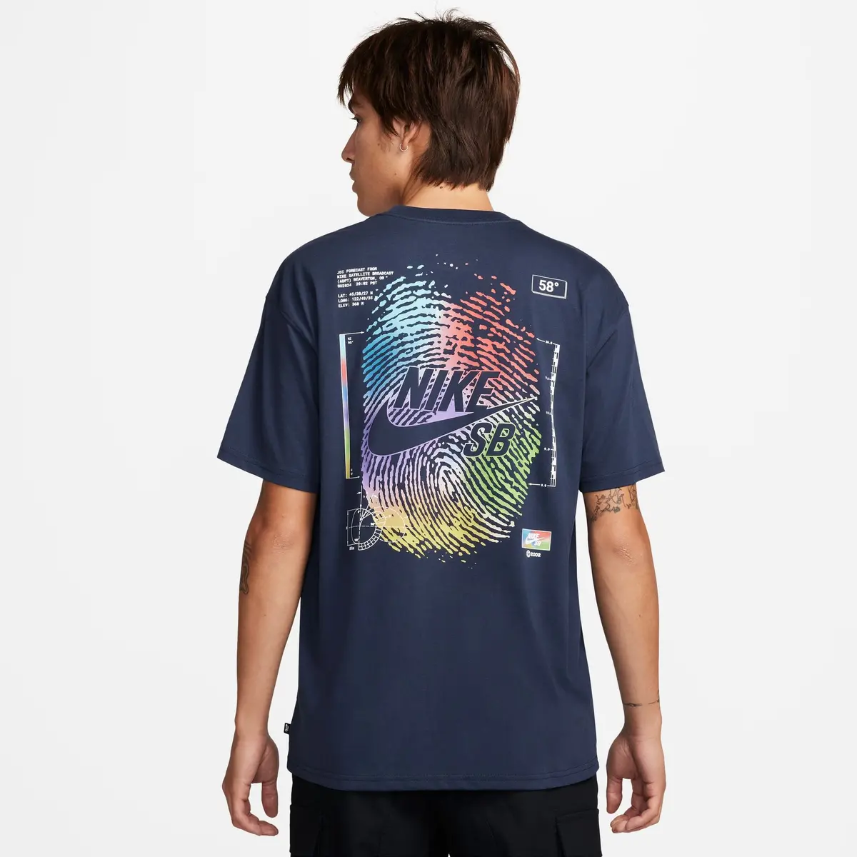Nike Sb Thumbprint Tee Midnight Navy 2