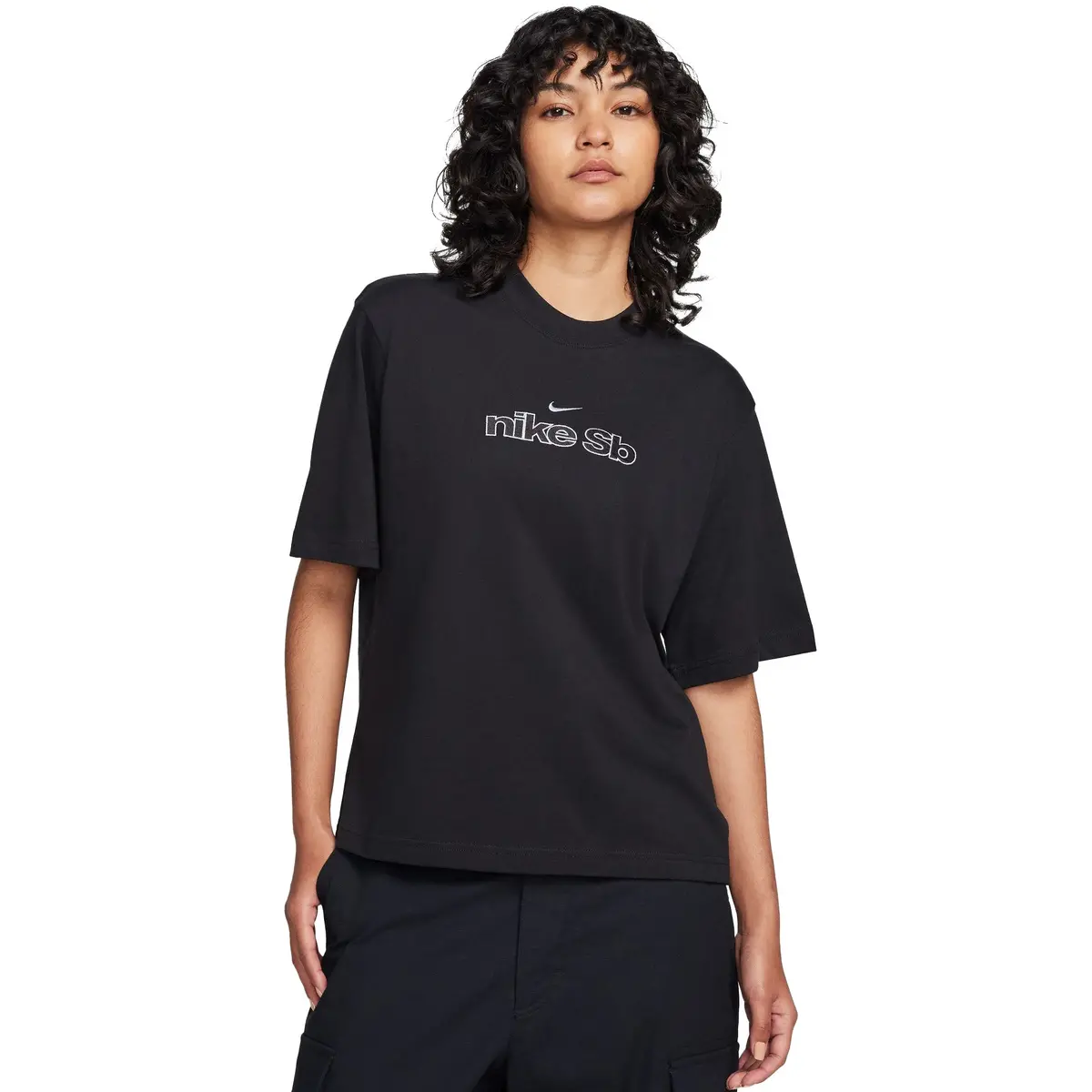 Nike Sb Boxy Logo Tee Black 1