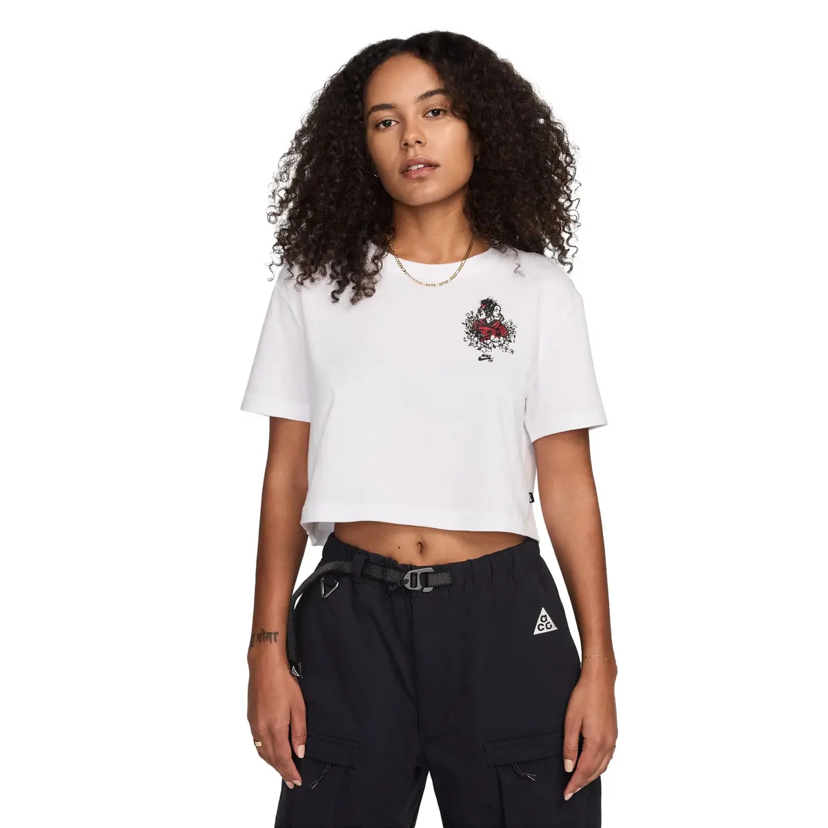 Nike Sb Sky Brown Crop Tee White 1