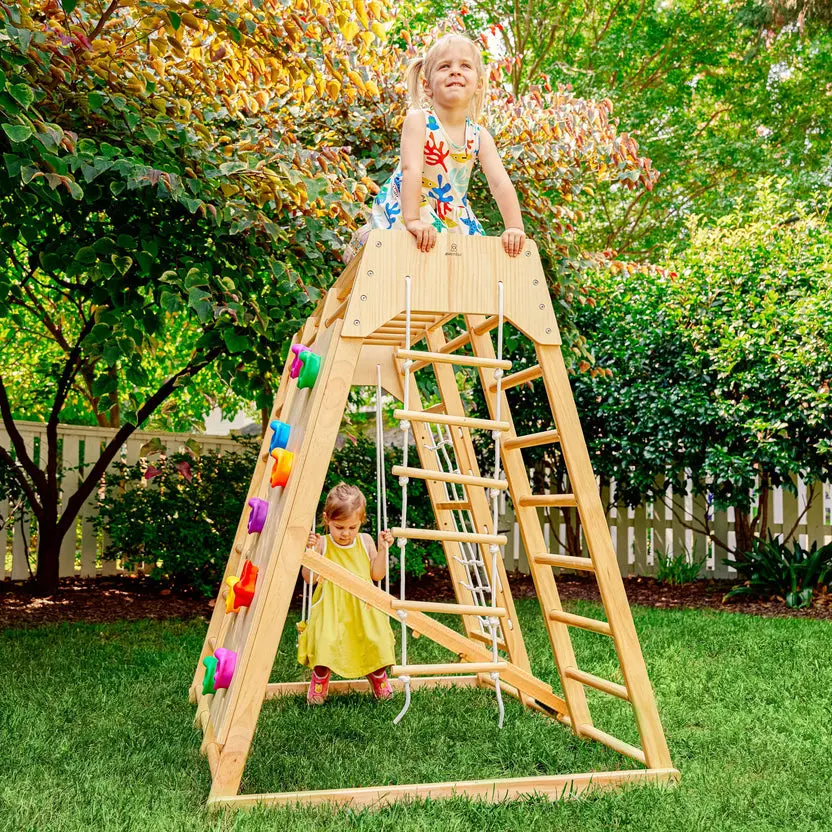 Avenlur | Magnolia 7-In-1 Real Wood Playset | Indoor & Outdoor Climbing Gym For Kids 1