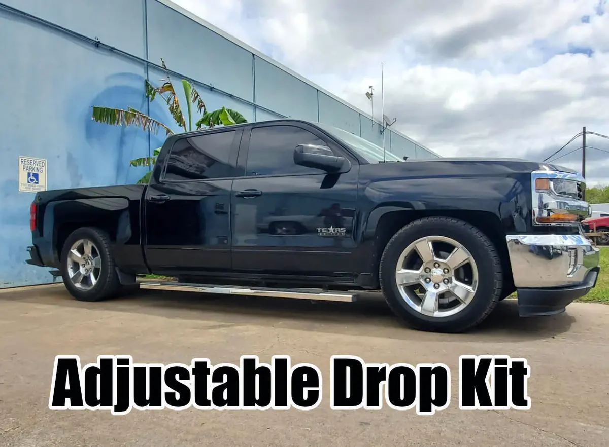 2014-2018 Silverado Sierra Adjustable Drop Kit 3/5, 4/6, 4/7 2Wd & 4X4 (Cast Arms Only) All Cabs 1