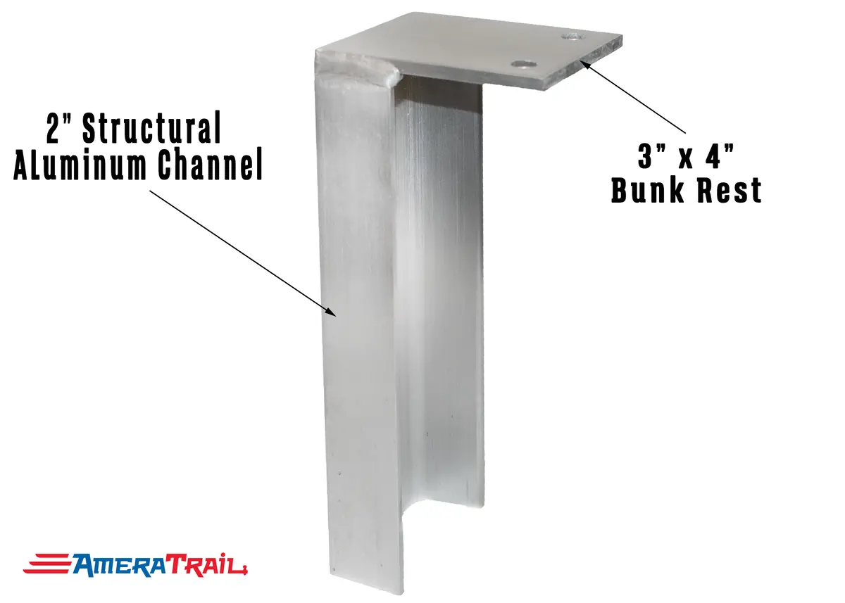 Aluminum Weld On Bunk Brackets, Available In Different Sizes - Includes 2 Stainless Steel Lag Bolts 1