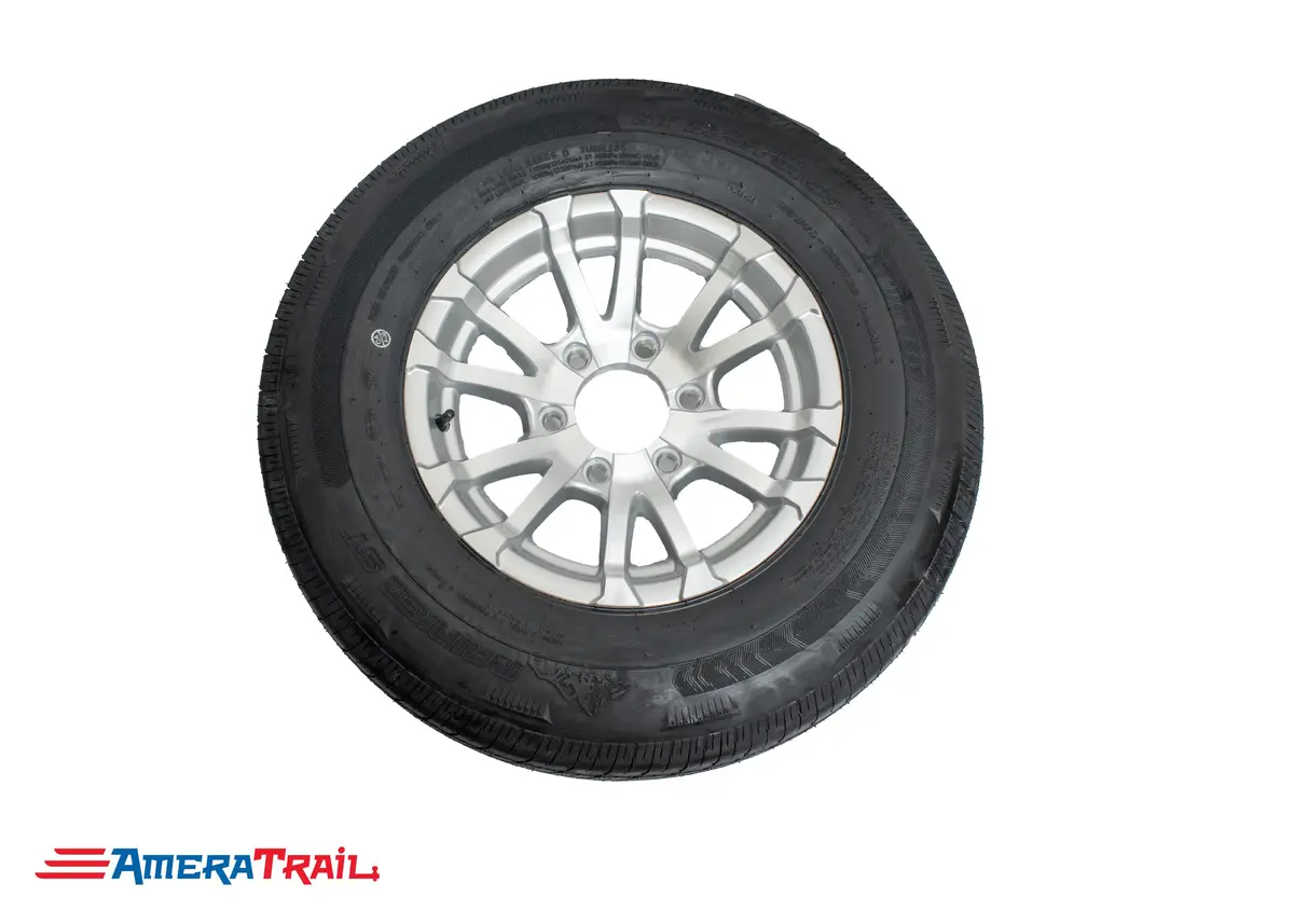 225 / 75 R 15 Load Range D On 6 Lug Avalanche Silver Rim 1