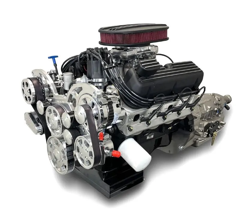 Ford Small Block Compatible 302 C.I. Engine And 4R70w Automatic Transmission - 370 Horsepower - Standard Edition Builder Series - Polished Pulley Kit - Fuel Injected 1