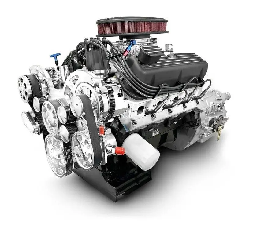 Ford Small Block Compatible 347 C.I. Engine And 4R70w Automatic Transmission - 415 Horsepower - Standard Edition Builder Series - Polished Pulley Kit - Carbureted 1