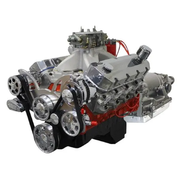 Gm Big Block Compatible 632 C.I. Pro Series Engine And 4L80e Automatic Transmission - 815 Horsepower - Standard Edition Builder Series - Polished Pulley Kit - Fuel Injected 1