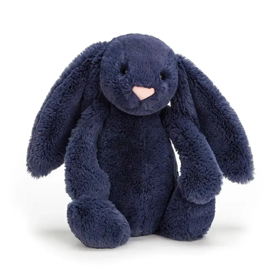Jellycat Bashful Navy Bunny Medium - H12" X W5" 1