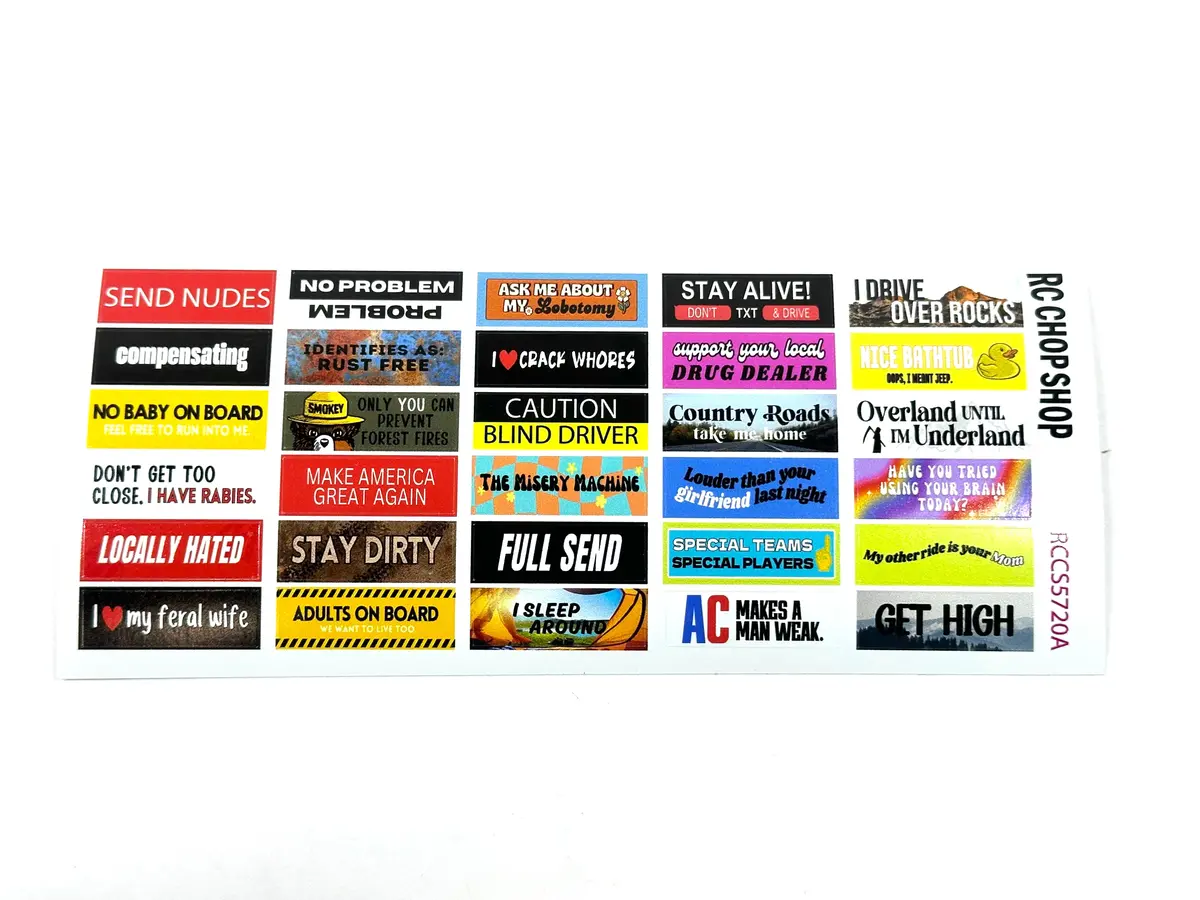 1/10 Rc Bumper Stickers 1