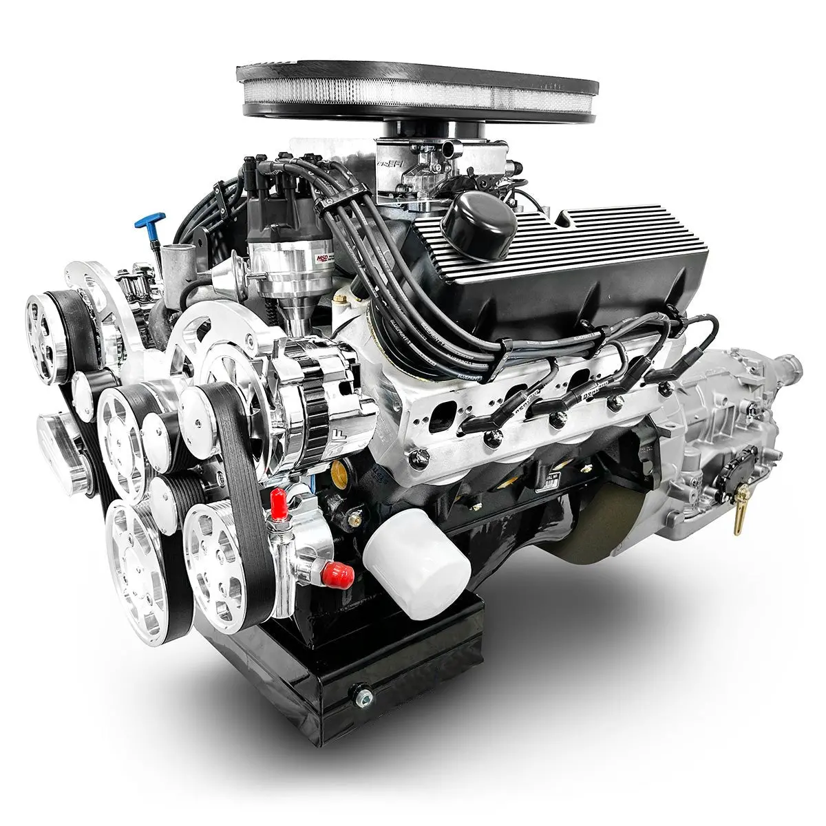 Ford Small Block Compatible 427 C.I. Engine And 4R70w Automatic Transmission - 541 Horsepower - Cobra Edition Builder Series - Polished Pulley Kit - Fuel Injected 1