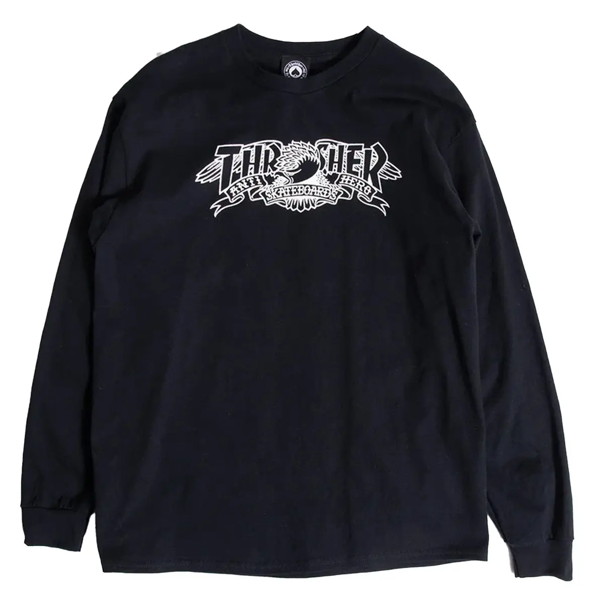 Thrasher X Antihero Mag Banner Longsleeve Tee Black 1