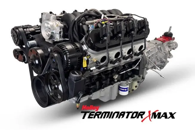 Gm Ls Compatible 376 C.I. Engine And T56 Manual Transmission - 530 Horsepower - Standard Edition Builder Series - Black Pulley Kit - Holley Terminator X Efi System 1
