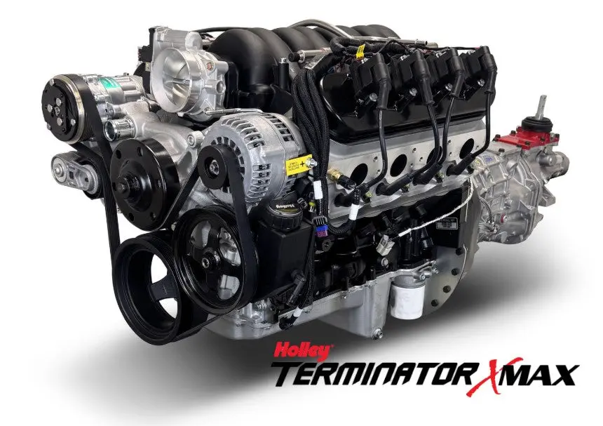 Gm Ls Compatible 376 C.I. Engine And T56 Manual Transmission - 530 Horsepower - Standard Edition Builder Series - Natural Pulley Kit - Holley Terminator X Efi System 1